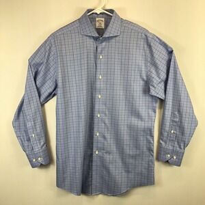 BROOKS BROTHERS 1818‎ Mens Regent Non Iron Cotton Button Up Shirt Size 15.5 2/3